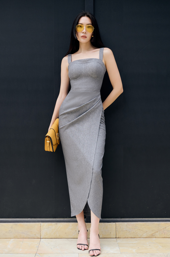 Đầm 2 dây sợi bún nhún, đầm ôm body siêu tôn dáng sexy chất thun lụa co  giãn mát mẻ | Shopee Việt Nam